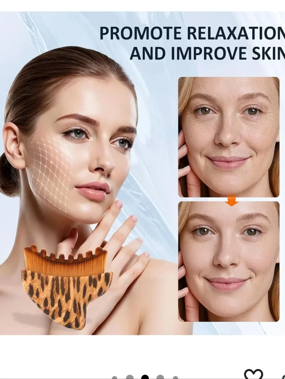 Brown Lymphatic Contour Face Sculpting Brush